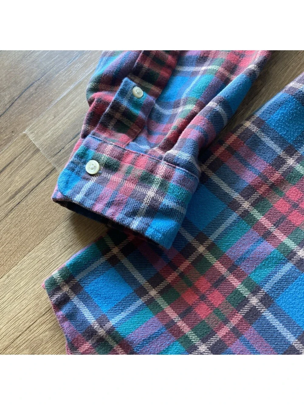 Polo Ralph Lauren Custom Fit Performance Flannel Long Sleeve Plaid Shirt Mens L